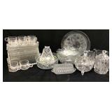 Snack Trays, Pattern Glassware Bowls, etc