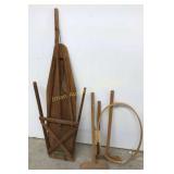 Wooden Ironing Board, Needle Point Frame
