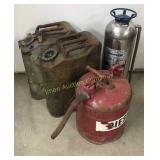 Gas Cans, Fire Extinguishers