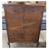 Abernathy Nouveau Style Armoire w/ Queen Anne
