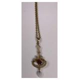 14K Gold 15" Necklace and 10K Pendant 1.59G