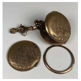 Antique 14K Gold Plated Ladies Lapel Watch