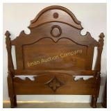 Walnut Full Bed w/ Rails