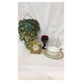 Terracotta Grapes Wallpocket, German Alarm Clock
