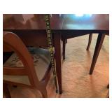 Antique mahogany drop side table with 4 chairs