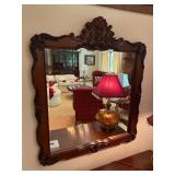Large vintage beveled mirror