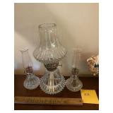 3 crystal oil lamps