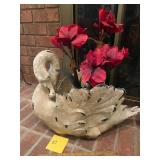 Swan planter decor