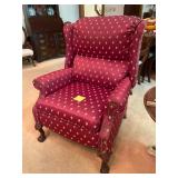 Red wingback recliner