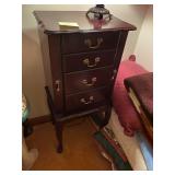 Mahogany jewelry chest