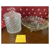 Glass canister and bowl