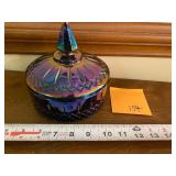 Carnival glass candy dish