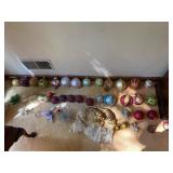 Large lot of Christmas ornaments