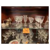 40+ pieces of crystal glassware