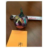 Carnival art glass peach