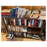 Large book shelf and books