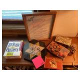 Puzzles, games and book