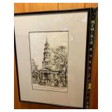 2 Charleston church drawings by J. Nedzi