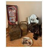 Trunks, mirror and home decor