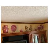 Shelton Pottery, 2 bust and plates