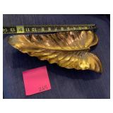 Large brass leaf