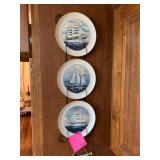 3 Danbury mint ship plates