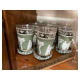 8 , Jeanette Hellenic Jasperware Glasses
