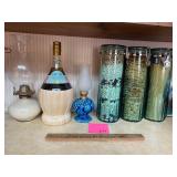 3 canisters and lamps