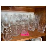 Highball glasses and stemware
