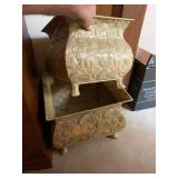 2 metal decorative planter boxes