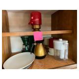 Cabinet contents carafes +