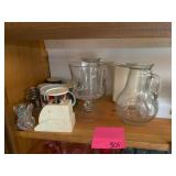 Cabinet lot glassware