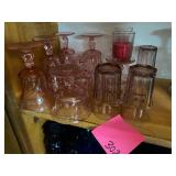 Pink cups and stemware