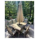 Outdoor table and 8 chairs