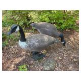 2 goose decoys/ yard ornaments