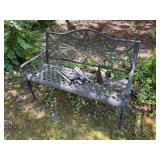 Outdoor cast aluminum park bench 4