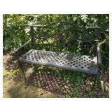 Outdoor cast aluminum park bench 4