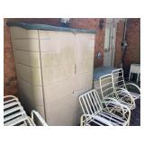 2 outdoor plastic cabinets