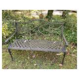 Outdoor cast aluminum park bench 4