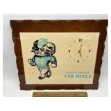 Vintage UNC Tar Heels wood clock works