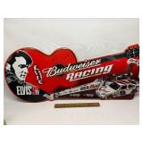 Rare LNIB Elvis Presley Budweiser racing tin sign