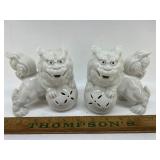 2 Porcelain foo dogs