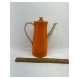 Vintage orange teapot