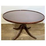 Mahogany round top coffee table