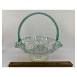 Large Fenton glass basket