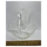 Clear Fenton glass basket