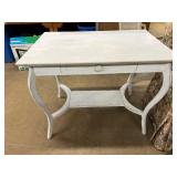 Antique library table with drawer