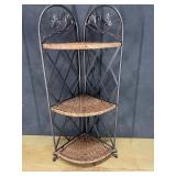 Folding corner shelf