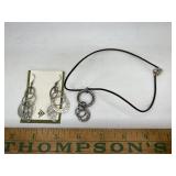 New silpada sterling silver necklace and earrings