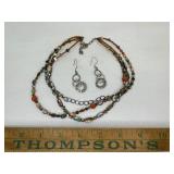 Silpada sterling silver necklace and earrings